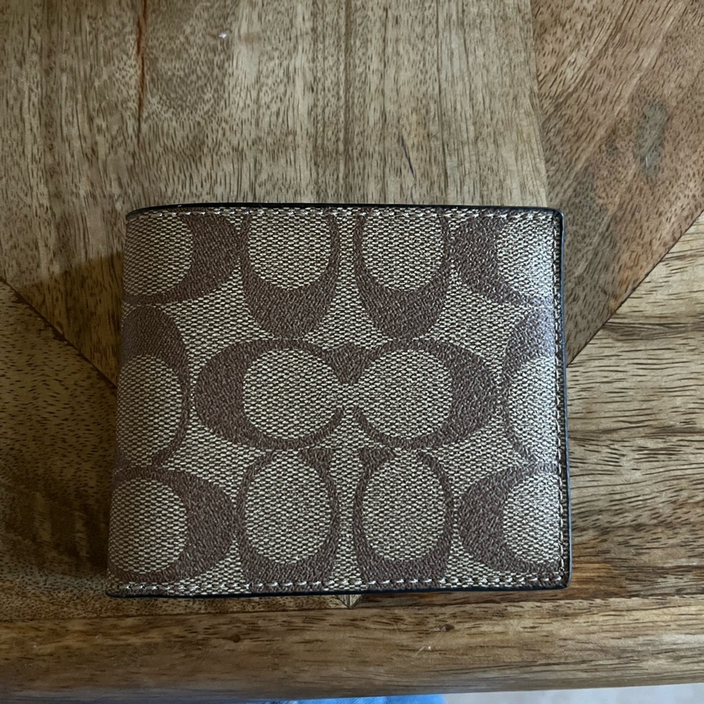 Coach leather bifold wallet